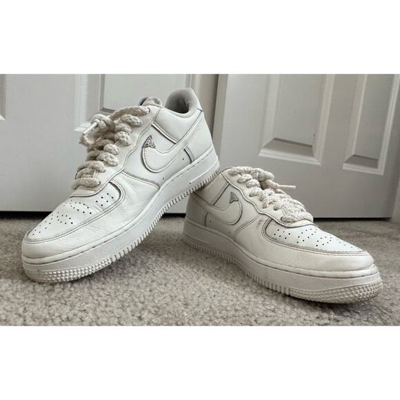 Nike Air Force 1 07 LV8 Chrome Tips Women’s Size 9 Custom FJ4559-133 - Picture 2 of 10